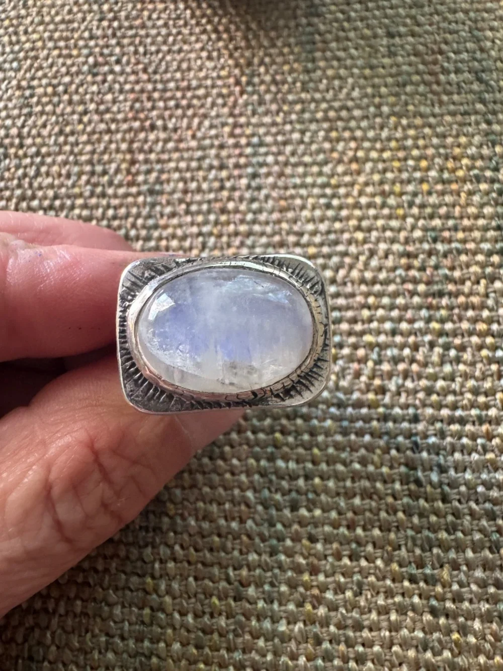 Jesus Maharry Magical Moon Stone Ring Size 8